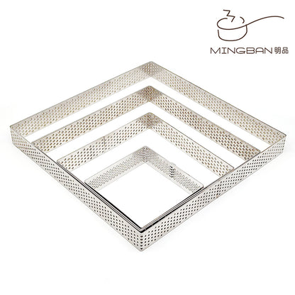 Square Shape Perforated Tart Ring