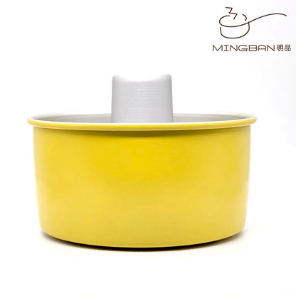 圓形蛋糕模 (活底 / 一套3件 / 黃色) #戚風蛋糕模